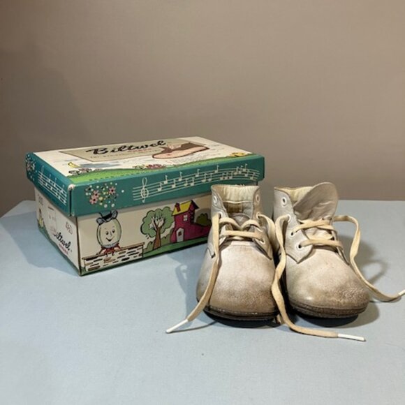 Sears &‎ Roebuck Childs Shoe Box & Shoes Vintage - Picture 1 of 9